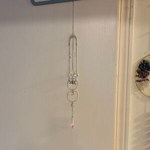 Elegant Silver and Crystal Hanging Ornament